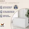 CASARIA® Sitzbank mit Stauraum Faltbar Weiß 80x40x40cm Produktbild-Vorschau 3