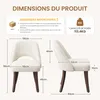 Lot de 2 Chaises de Salle à Manger Modernes Style Voir les images du produit 3