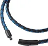 Lederkette Lederband Herren Halskette Schwarz Blau 17-100 Produktbild-Vorschau 2