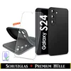 A product image showcasing a phone case and screen protector for a Samsung Galaxy S24. Produktbild-Vorschau