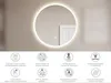 Miroir de salle de bain HOKO Design rond à LED, 60 cm, avec Voir les images du produit 13
