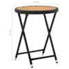 vidaXL Beistelltisch Schwarz 60 cm Poly Rattan und Produktbild-Vorschau 6