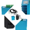 A collage of images showing a stepper motor, its driver, and associated cables and connectors. Náhled obrázku produktu