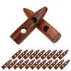 20 Knebelknöpfe Holz 50mm braun Produktbild-Vorschau