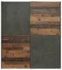 Schwebetürenschrank Kleiderschrank DEDERIK 170x190 cm Old Wood Vintage Produktbild-Vorschau