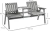 Aga Panchina da giardino con tavolino 152x70x83 cm Grigio Anteprima dell’immagine prodotto 2