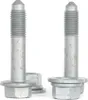 Two metal bolts with hexagonal nuts, isolated on a white background. Anteprima dell’immagine prodotto