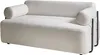 BELIANI 2-Sitzer Sofa Cremeweiß Gepolstert mit Schwarzem Produktbild-Vorschau 5