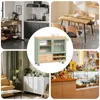 A collage of four kitchen and dining scenes, featuring furniture and food displays. Anteprima dell’immagine prodotto
