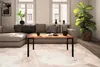 A living room scene with a sectional sofa, coffee table, and plants. Produktbild-Vorschau