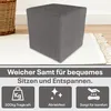 Best For Home | Würfel Pouf Hocker | Anthrazit Poof Produktbild-Vorschau 6