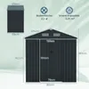 COSTWAY Gartenhaus Metall, 182x129x197cm, 3,25 m³, Produktbild-Vorschau 7