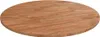 A round wooden tabletop is shown from a slightly elevated diagonal angle against a white background. Náhled obrázku produktu