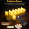 12er LED Kerzen mit Fernbedienung, Flammenlose Kerzen Produktbild-Vorschau 2