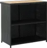 vidaXL 3-tlg. Bar-Set Poly Rattan Schwarz Produktbild-Vorschau 4