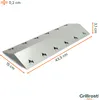 Coperchio del bruciatore in acciaio inox - 435x150 mm - Anteprima dell’immagine prodotto 5