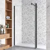 Schwarz Walkin Duschkabine 120x200cm + 30x200cm Flipper Produktbild-Vorschau 3