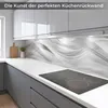 Küchenrückwand  Silver Waves 60x300 cm – monolithische Produktbild-Vorschau 3