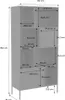 Credenza industriale in metallo con 8 scomparti, Blu Anteprima dell’immagine prodotto 5
