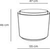 Samozavlažovací kvetináč veľkoobjemový Berberis Ø 55 cm Náhľad obrázku produktu 14
