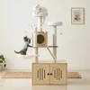 FCH Katzenbaum mit Katzenklo Schrank, 135 cm hoch, mit Produktbild-Vorschau 1