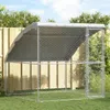 vidaXL Gabbia per cani, argento, 2 x 2 x 2 metri, acciaio Anteprima dell’immagine prodotto 2