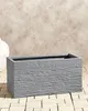 BELIANI Blumentopf Grau 50 x 23 x 24 cm Lehm-Faser-Mischung Produktbild-Vorschau 2