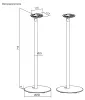 A technical drawing with dimensions of two speaker stands. Náhled obrázku produktu