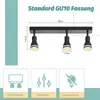 ZMH LED Deckenleuchte 3 Flammig Deckenstrahler Schwarz GU10 Produktbild-Vorschau 2