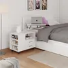 Comodino camera da letto Vicco Bora Bianco 80 x 88 cm con Anteprima dell’immagine prodotto 3