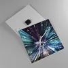 Wanduhr - Quadrat - Glasuhr - Abstraktion modern - 40x40cm Produktbild-Vorschau 2