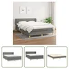 The Living Store Boxspringbett mit Matratze Dunkelgrau Produktbild-Vorschau 7