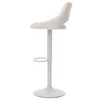 A white bar stool is shown in profile against a white background. Náhľad obrázku produktu