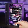 A hand is shown interacting with a complex, futuristic-looking 3D puzzle model illuminated by purple LED lights. Podgląd zdjęcia produktu