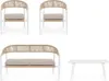 4er Set Sitzgruppe Jandia 138 x 69 x 75 cm Aluminium Produktbild-Vorschau 3