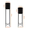 Set di 2 supporti per vasi da fiori con vaso incluso - nero Anteprima dell’immagine prodotto 2