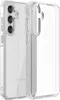 A transparent phone case is shown from two angles, with one showing the back of the case and the other showing the front. Produktbild-Vorschau