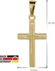 trendor 75276 Kreuz-Anhänger Gold 585 (14 Kt.) + Goldplattierte Kette 6 Produktbild-Vorschau