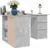 vidaXL Eckschreibtisch Betongrau 145x100x76 cm Produktbild-Vorschau 20