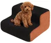 Een tweetraps opstap voor honden, met een wasbare bekleding Productafbeelding-voorbeeld 1