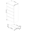 Komoda s 5 zásuvkami 60 cm, farba: dub Craft, V: 121 cm, Š: Náhľad obrázku produktu 5