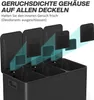 HOMCOM Mülleimer 3x20L Abfalleimer aus Edelstahl mit Produktbild-Vorschau 5