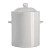 A white ceramic crock with a lid and handles, shown against a white background. Podgląd zdjęcia produktu