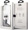 The image shows the packaging of a Karl Lagerfeld iPhone case, with the case visible through a window on the left and product information on the right. Produktbild-Vorschau