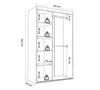 Zweitüriger Schiebetürenschrank Kleiderschrank PEDRI 120 cm Produktbild-Vorschau 4