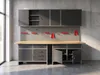 Armadio per garage, set da 6 pezzi, 240 cm - Nero/Grigio Anteprima dell’immagine prodotto 4