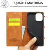 Kožené pouzdro pro iPhone 15, s funkcí stojánku a držákem Náhled obrázku produktu 5