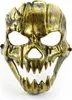 Oblique Unique Maske Totenkopf Schädel metallisch Halloween Produktbild-Vorschau 1