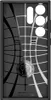 The back of a black phone case with a grid pattern and circular cutouts for cameras. Podgląd zdjęcia produktu