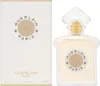 A product shot of Guerlain Idylle Eau de Parfum for women, with its packaging on the left and the perfume bottle on the right, both against a white background. Voir les images du produit
